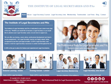 Tablet Screenshot of institutelegalsecretaries.com